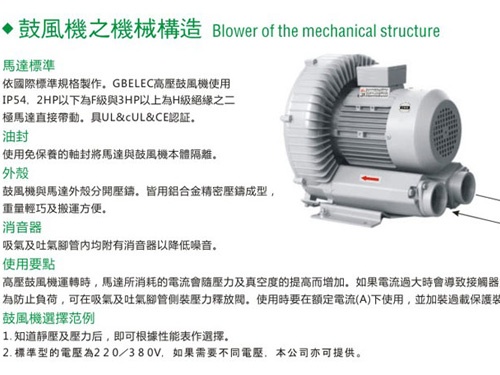 華昶鼓風(fēng)機之機械構(gòu)造圖